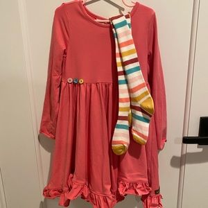 Matilda Jane Dress and tights size 6 new